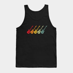 Bring Back the Nostalgia with Retro Guitar Art Design for Music Lovers Tank Top